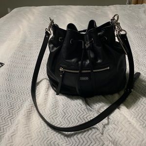 Authentic Coach Leather Bucket Bag